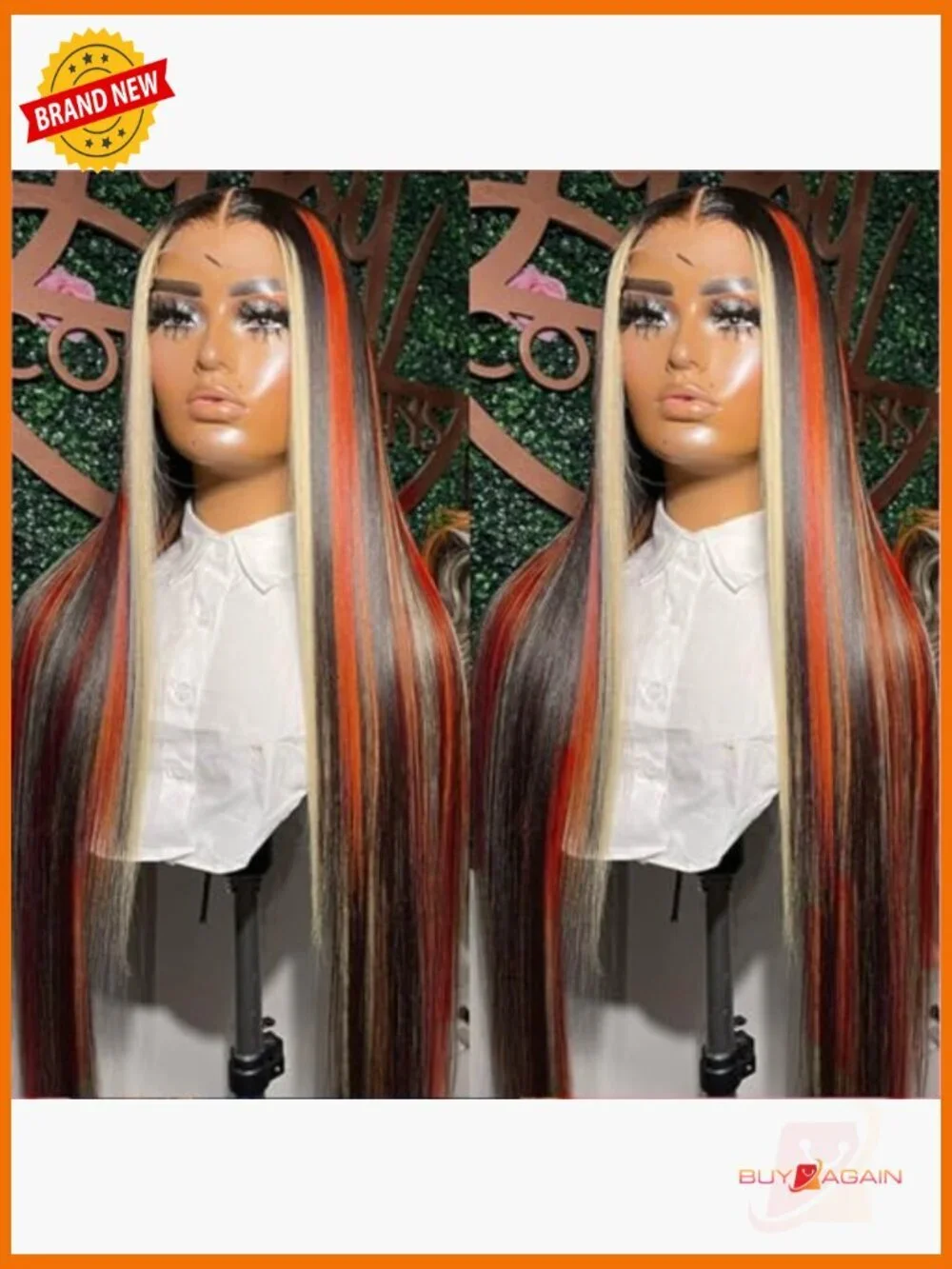 Straight Human Hair Lace Front Wig 13x4 180% Density Pre Plucked - Picture 3 of 6